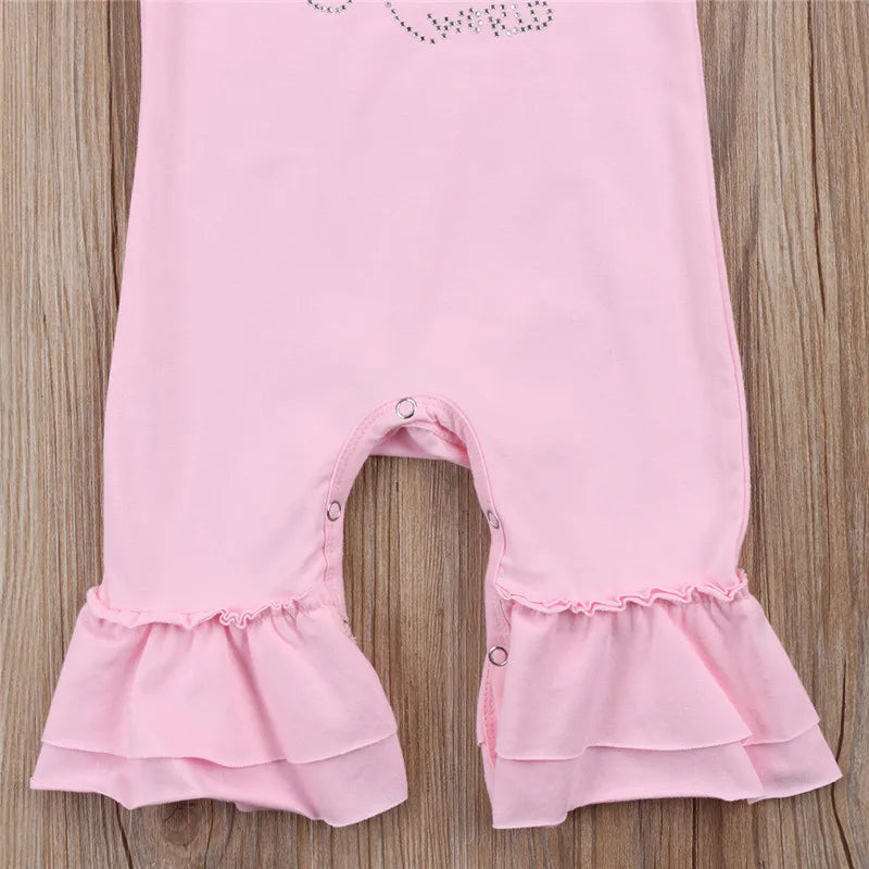 New Newborn Baby Flower Romper Girl Jumpsuit Headband Outfits Girls Clothes Set