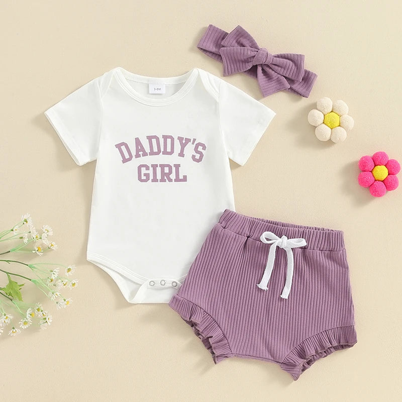 Toddler Girls 2-Piece Outfit Sleeveless Floral Print Top with Ruffle Shorts and Matching Headband Summer Set for Baby Girls