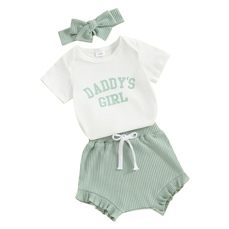 Toddler Girls 2-Piece Outfit Sleeveless Floral Print Top with Ruffle Shorts and Matching Headband Summer Set for Baby Girls